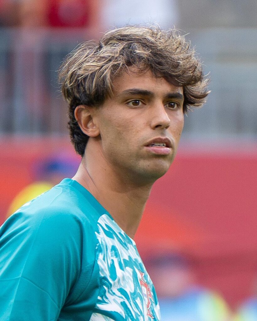 João Félix in a Portugal training top before a World Cup game