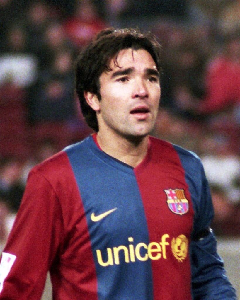 Deco in a Barcelona shirt during Barcelona v Atletico Madrid in 2006