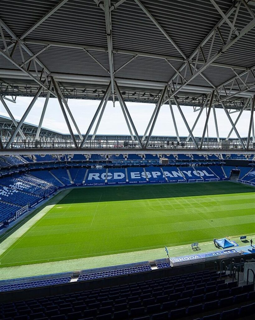 Inside the Espanyol stadium in Cornella